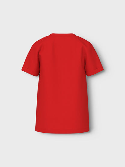 T-Shirt Name It Nkmvux Ss Top FIERY RED