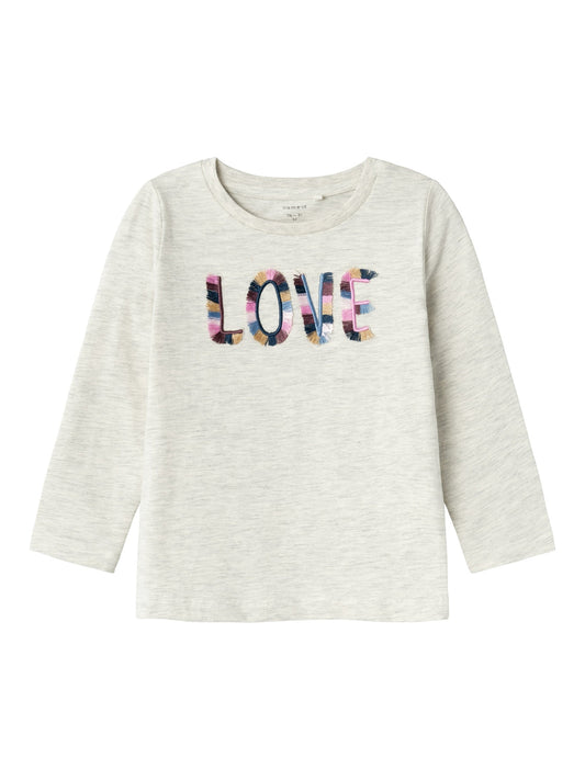T-shirt Name It NMFLINNY LS TOP PEYOTE MELANGE