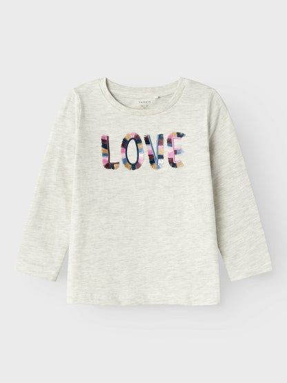 T-shirt Name It NMFLINNY LS TOP PEYOTE MELANGE