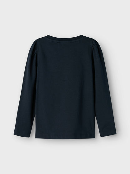 T-shirt Name It NMFNEMMY LS TOP DARK SAPPHIRE