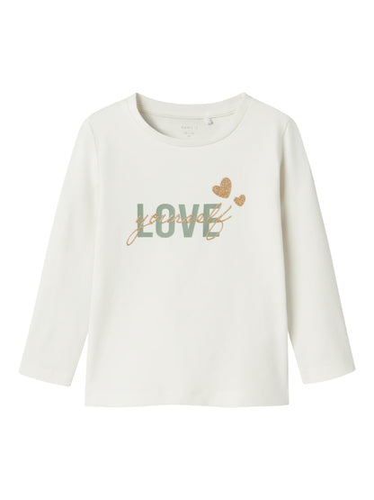 T-shirt Name It NMFOLU LS TOP BOX JET STREAM
