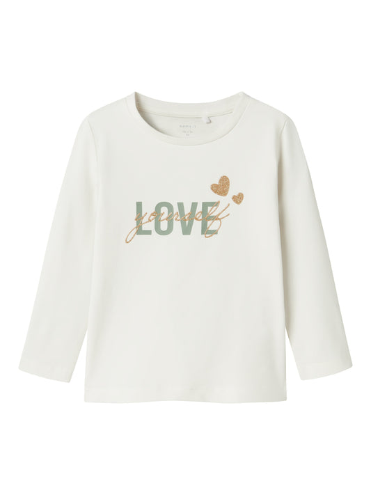 T-shirt Name It NMFOLU LS TOP BOX JET STREAM