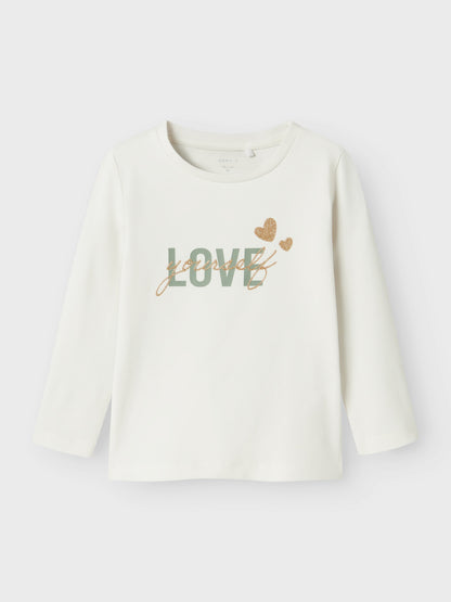 T-shirt Name It NMFOLU LS TOP BOX JET STREAM