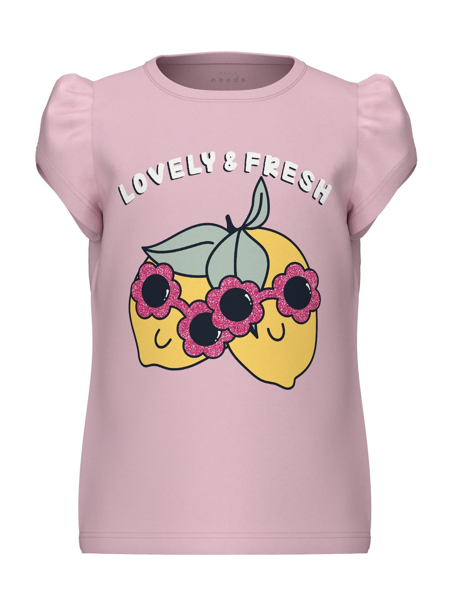 T-Shirt Name It Nmfvibeke Capsl Top PARFAIT PINK
