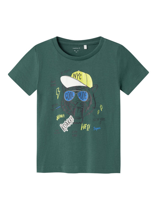 T-Shirt Name It Nmmberte Ss Top Pb MALLARD GREEN