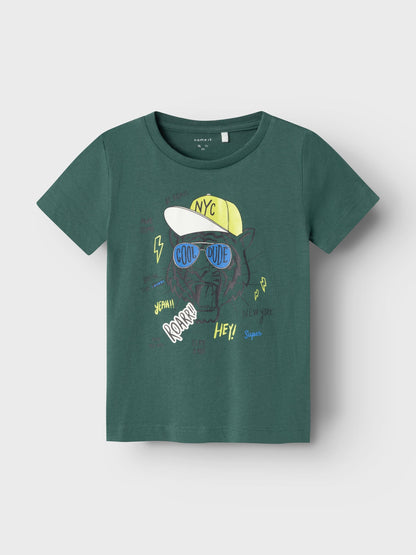 T-Shirt Name It Nmmberte Ss Top Pb MALLARD GREEN