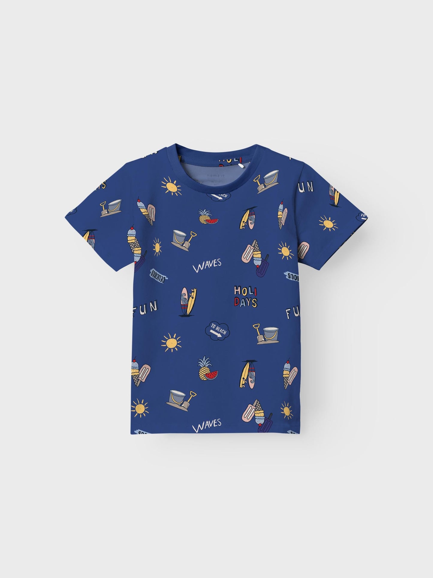 T-Shirt Name It Nmmflyne Ss Top Box CLEMATIS BLUE