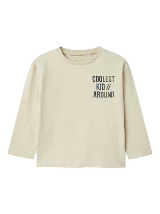 T-shirt Name It NMMOJVER NREG LS TOP SUMMER SAND
