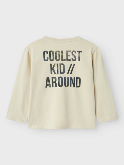 T-shirt Name It NMMOJVER NREG LS TOP SUMMER SAND