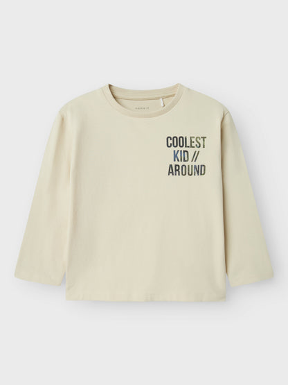 T-shirt Name It NMMOJVER NREG LS TOP SUMMER SAND