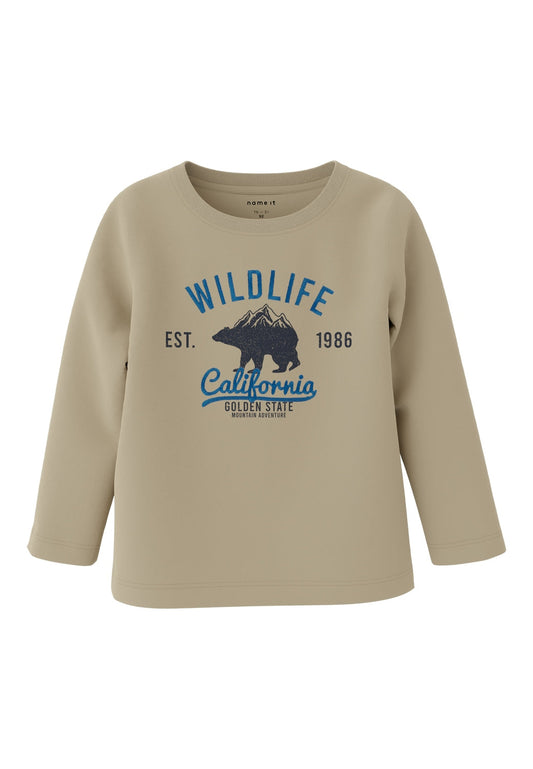 T-shirt Name It NMMORINDO LS TOP PB IRISH CREAM