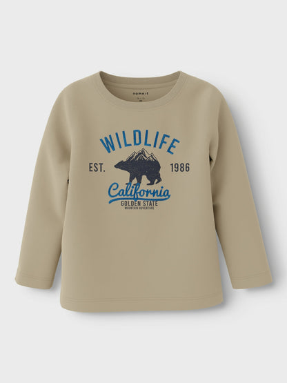 T-shirt Name It NMMORINDO LS TOP PB IRISH CREAM