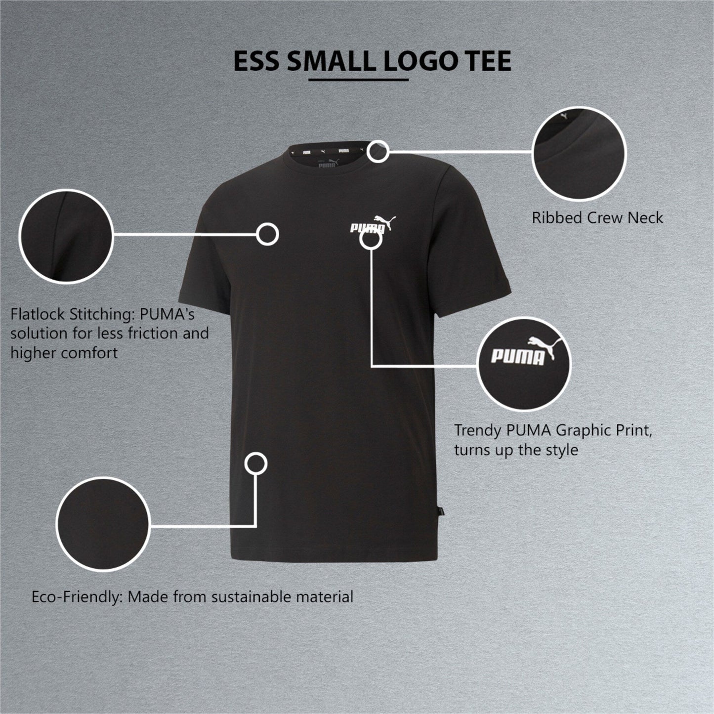 T-Shirt Puma Small Logo Tee BLACK
