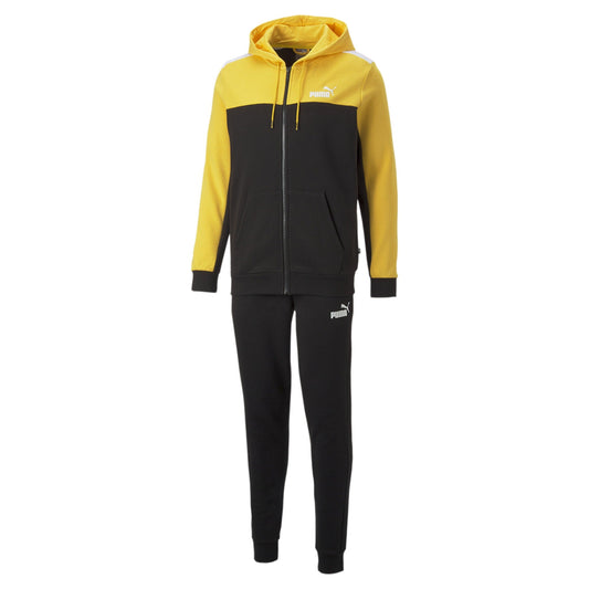 Tuta Puma ESS+ Hooded Colorblock Suit FL cl Nero BLACK