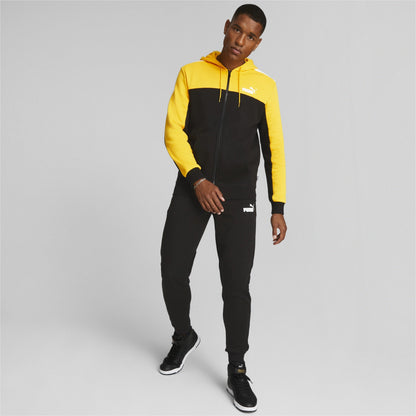 Tuta Puma ESS+ Hooded Colorblock Suit FL cl Nero BLACK