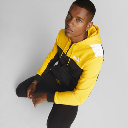 Tuta Puma ESS+ Hooded Colorblock Suit FL cl Nero BLACK