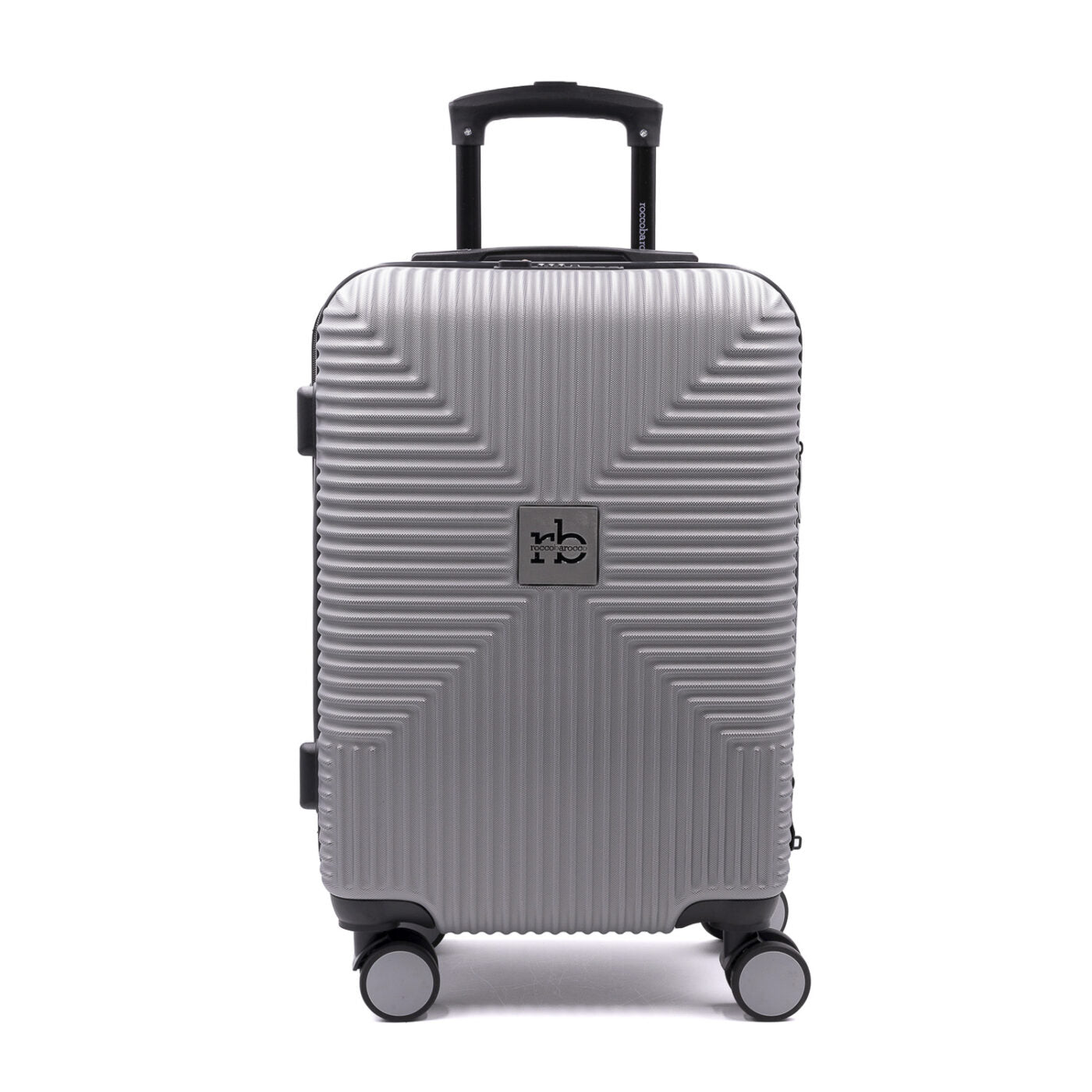 Valigia ADVENTURE Trolley Roccobarocco Nera 55x38x20 Piccola SILVER