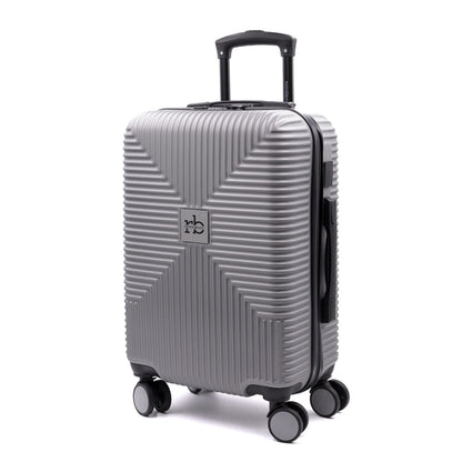 Valigia ADVENTURE Trolley Roccobarocco Nera 55x38x20 Piccola SILVER