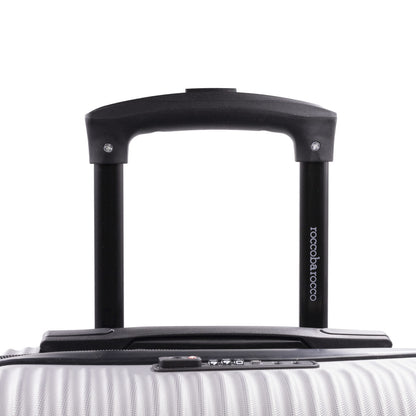 Valigia ADVENTURE Trolley Roccobarocco Nera 55x38x20 Piccola SILVER