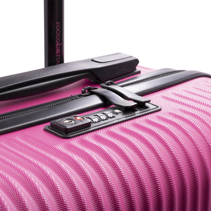 Valigia ADVENTURE Trolley Roccobarocco Nera 55x38x20 Piccola FUXIA