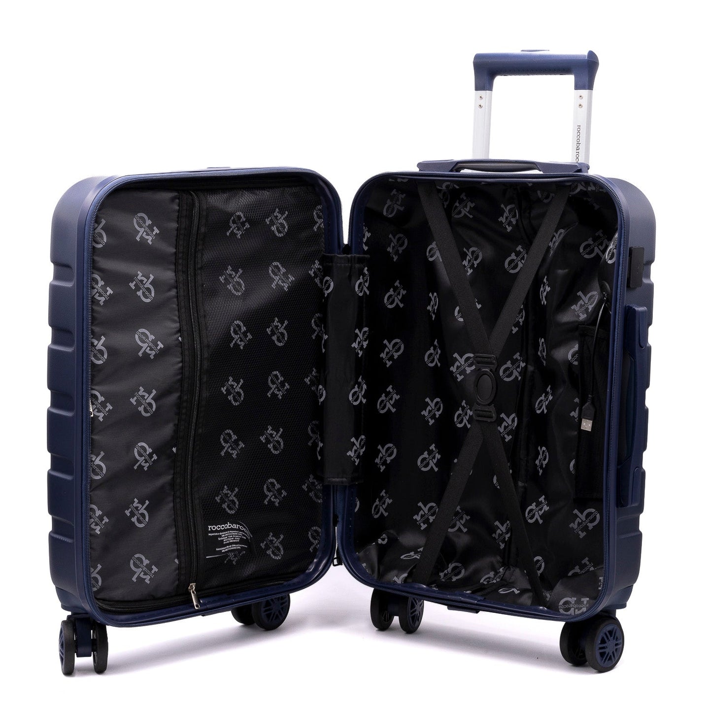 Valigia Trolley EXPEDITION Roccobarocco Rossa 43x26x67 Media BLU