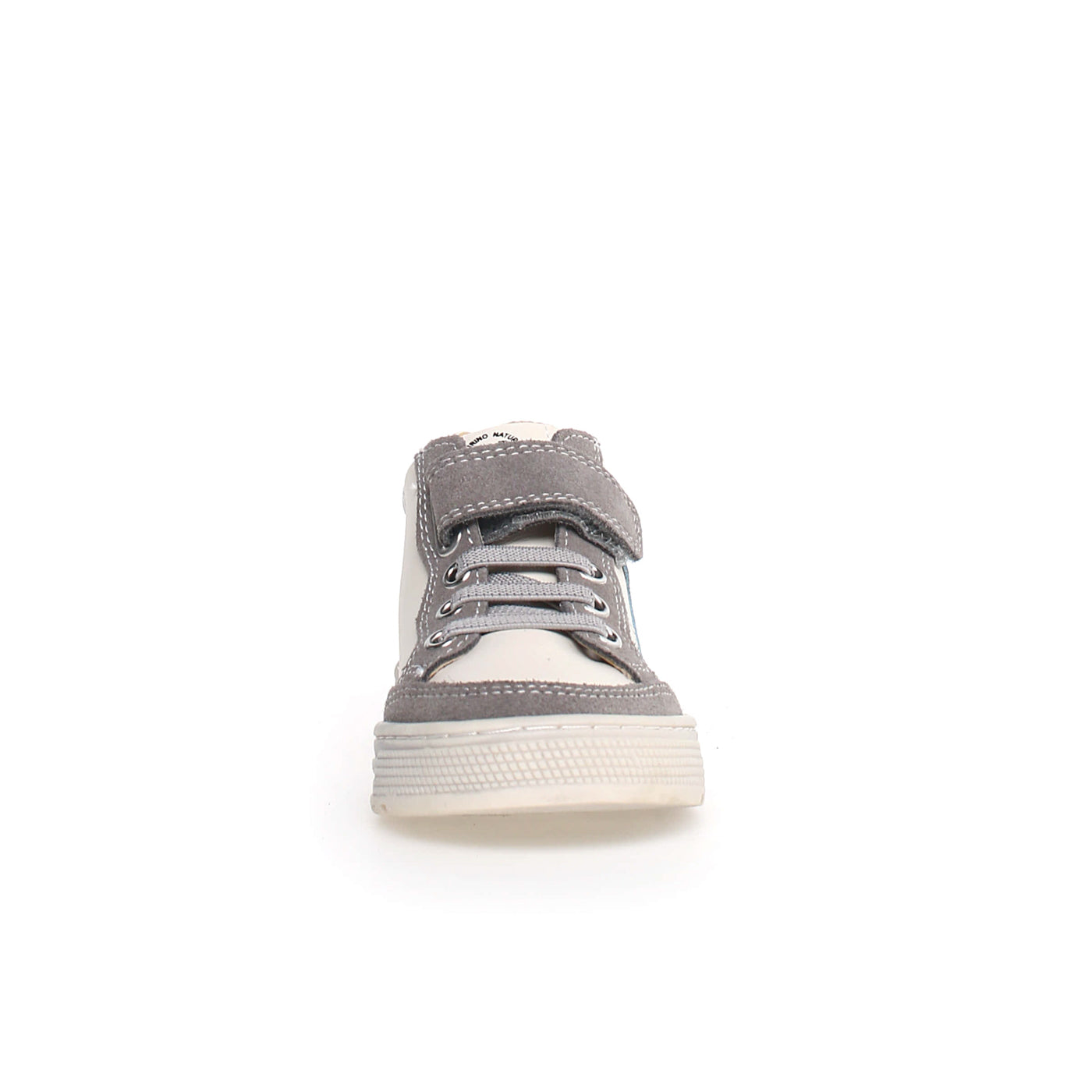 Sneakers naturino penshaw calf/suede MILK-DARK GREY