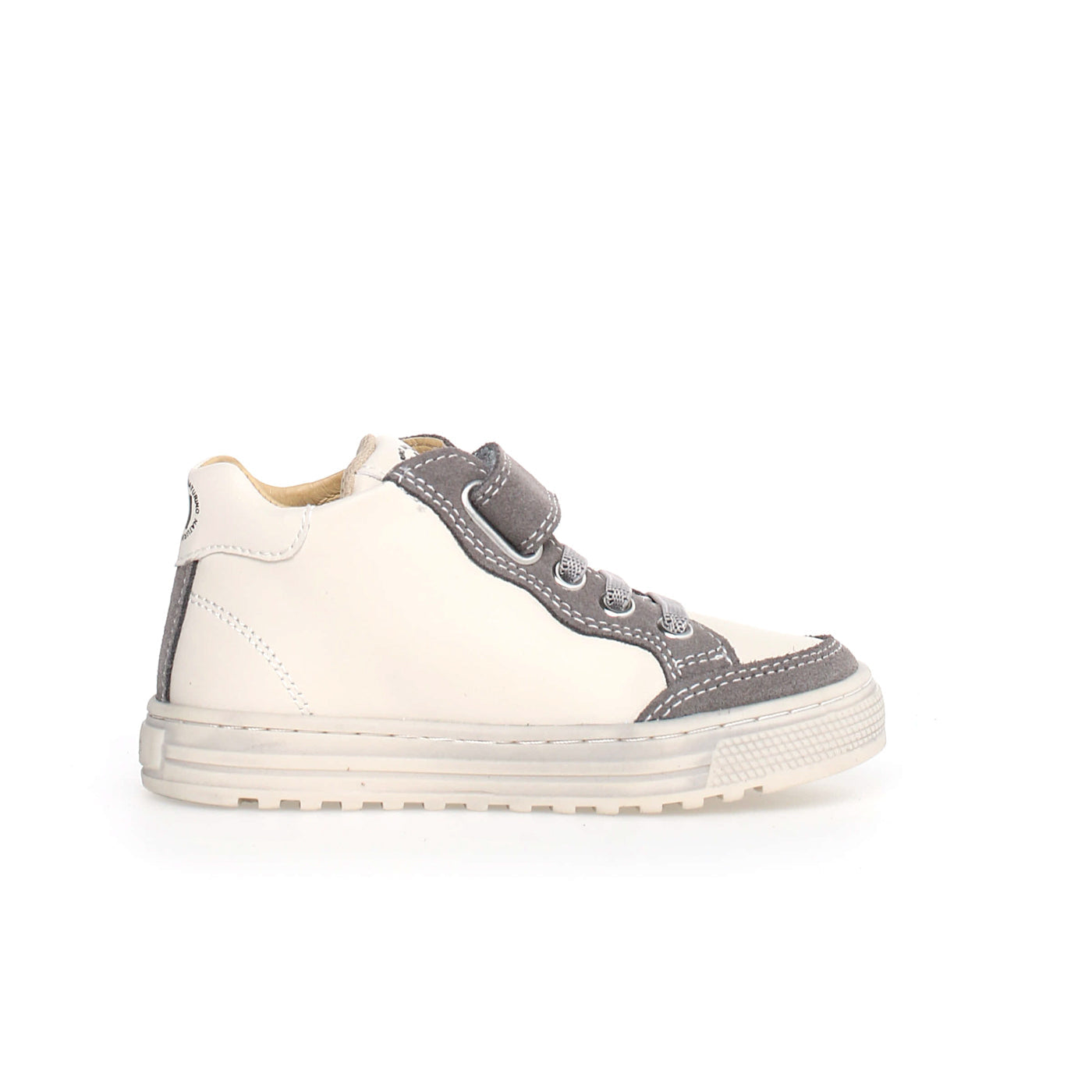 Sneakers naturino penshaw calf/suede MILK-DARK GREY