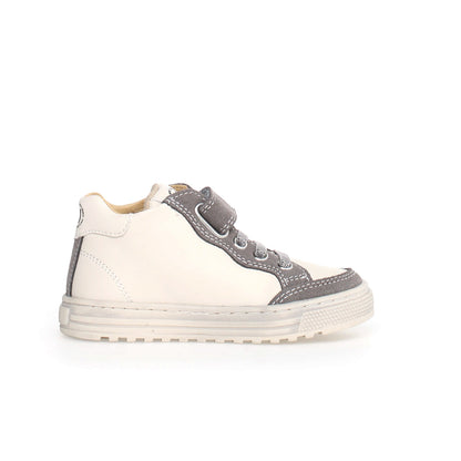 Sneakers naturino penshaw calf/suede MILK-DARK GREY