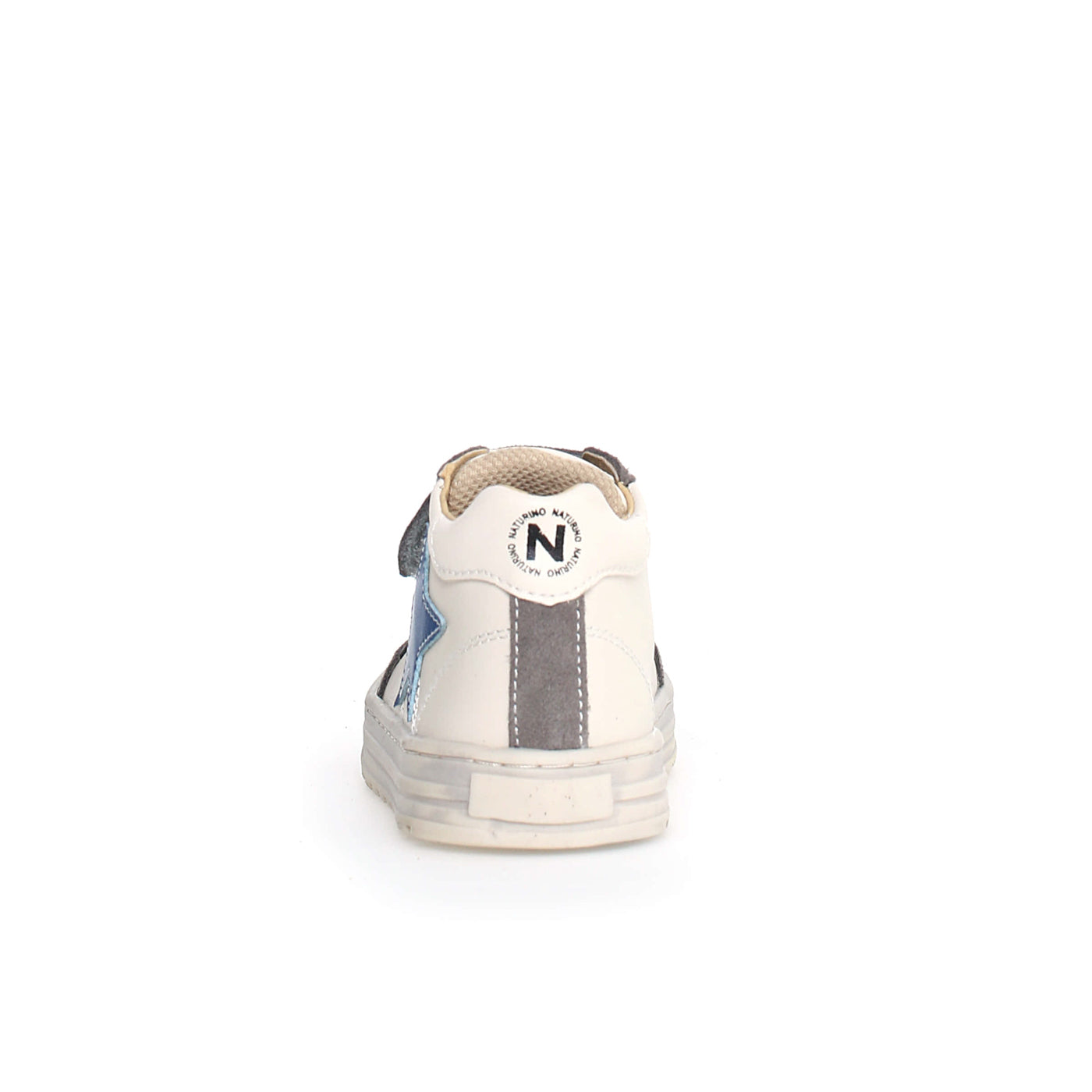 Sneakers naturino penshaw calf/suede MILK-DARK GREY
