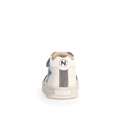 Sneakers naturino penshaw calf/suede MILK-DARK GREY