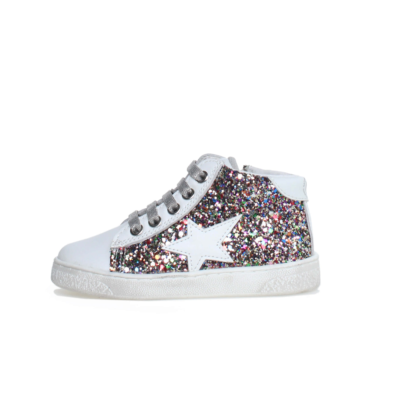 Sneakers naturino pinn high z glitt MULTI-WHITE