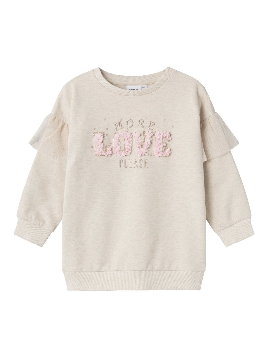 Felpa Name It NMFLISSY LIGHT SWEAT BOXY TUNIC UNB PEYOTE MELANGE