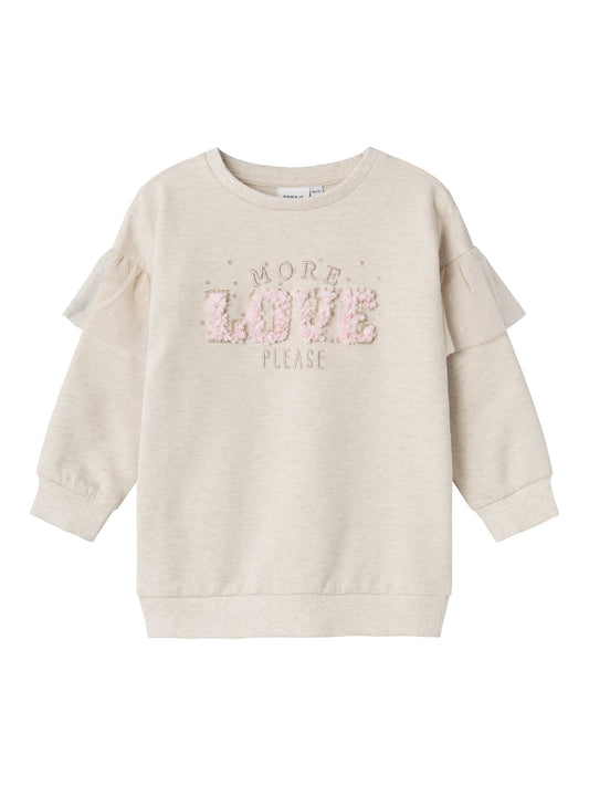 Felpa Name It NMFLISSY LIGHT SWEAT BOXY TUNIC UNB PEYOTE MELANGE