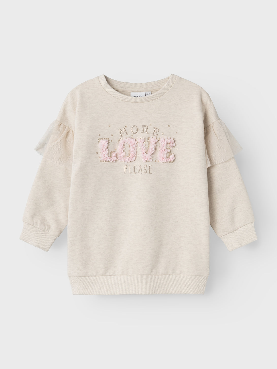 Felpa Name It NMFLISSY LIGHT SWEAT BOXY TUNIC UNB PEYOTE MELANGE