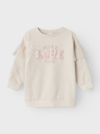 Felpa Name It NMFLISSY LIGHT SWEAT BOXY TUNIC UNB PEYOTE MELANGE