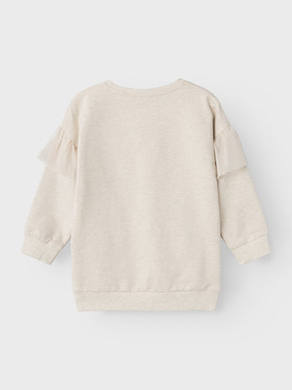 Felpa Name It NMFLISSY LIGHT SWEAT BOXY TUNIC UNB PEYOTE MELANGE