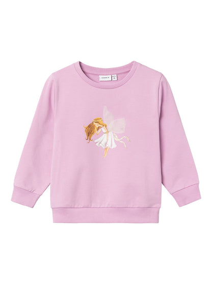 Felpa Name It NMFLULLA LIGHT SWEAT UNB PASTEL LAVENDER