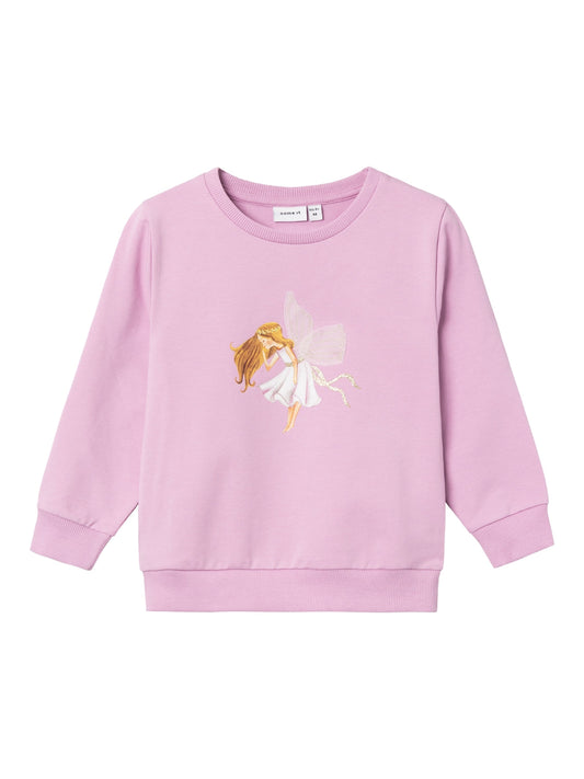 Felpa Name It NMFLULLA LIGHT SWEAT UNB PASTEL LAVENDER