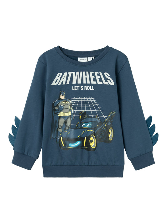 Felpa Name It NMMJUICE BATWHEELS SWEAT BRU NOOS WAB DARK DENIM