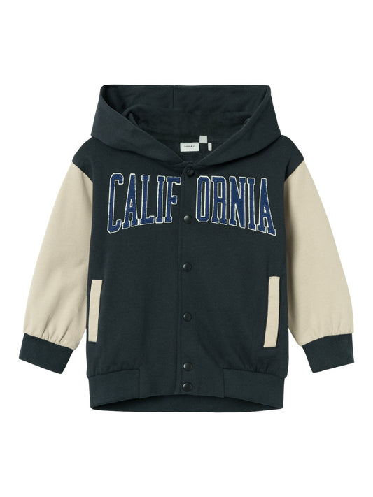 Felpa Name It NMMKEBASTIAN SWEAT LOOSE CARD WH UNB DARK SAPPHIRE