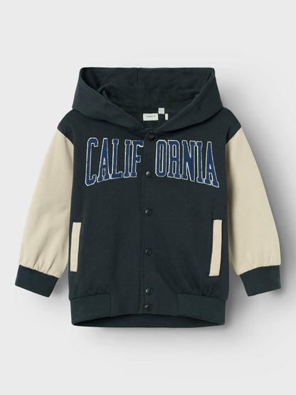 Felpa Name It NMMKEBASTIAN SWEAT LOOSE CARD WH UNB DARK SAPPHIRE