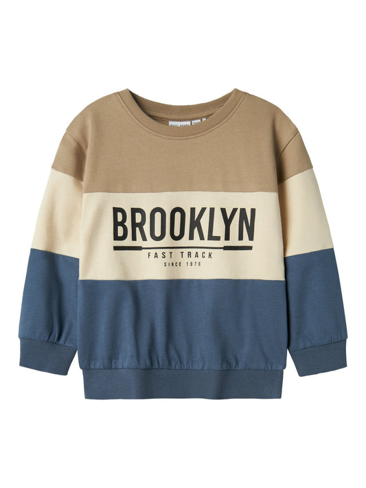Felpa Name It NMMVEMIL LS NREG SWEAT BRU SUMMER SAND