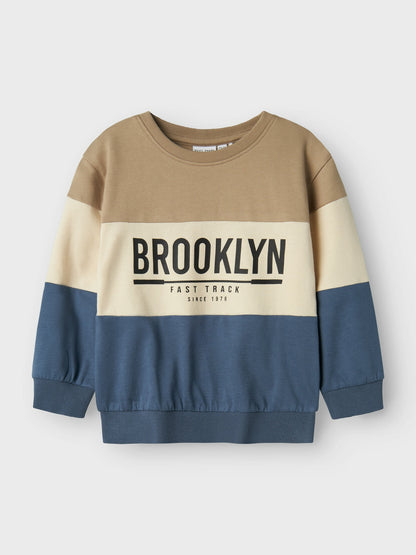 Felpa Name It NMMVEMIL LS NREG SWEAT BRU SUMMER SAND