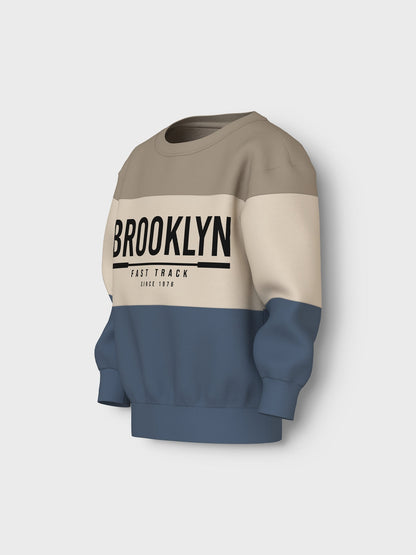 Felpa Name It NMMVEMIL LS NREG SWEAT BRU SUMMER SAND