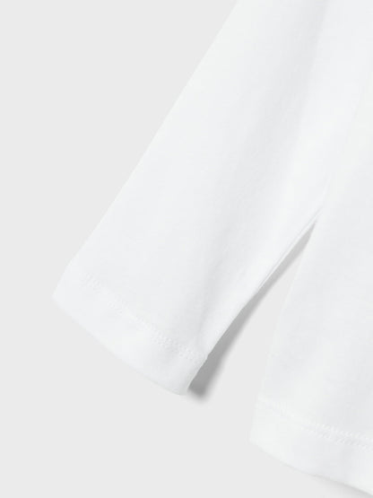T-shirt Name It NMMVOBBO LS NREG TOP NOOS BRIGHT WHITE