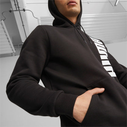 Felpa puma Ess+ Logo Lab Hoodie Fl BLACK
