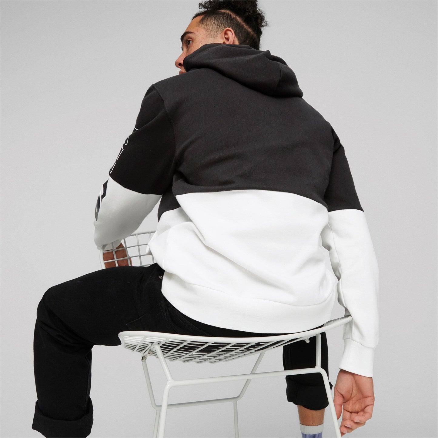FelpaPuma Power Colorblock Hoodie Fl BIanca BLACK