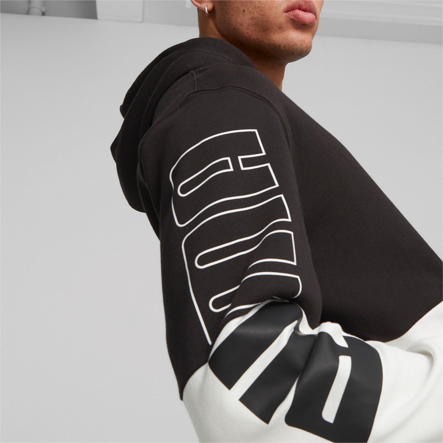 FelpaPuma Power Colorblock Hoodie Fl BIanca BLACK