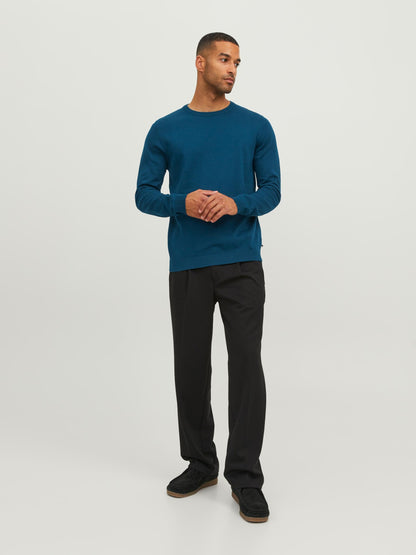 Pullover Jack E Jones Jjebasic Knit Crew Neck Noos SAILOR BLUE