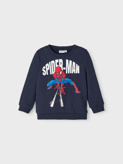 Felpa Name It  Nmmjox Spiderman Sweat Bru Noos Mar DARK SAPPHIRE